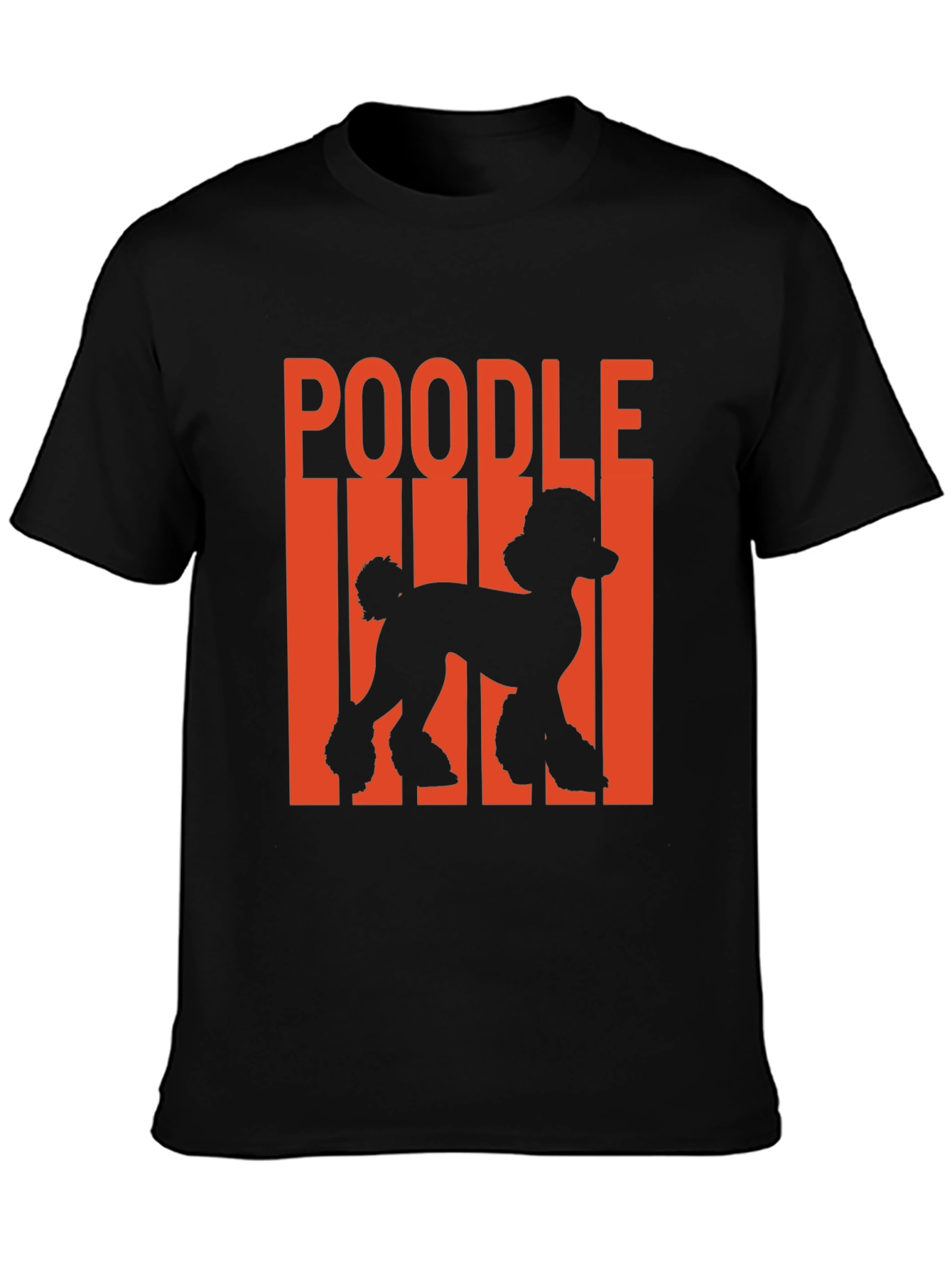 Poodle Silhouette Graphic Tee - Black