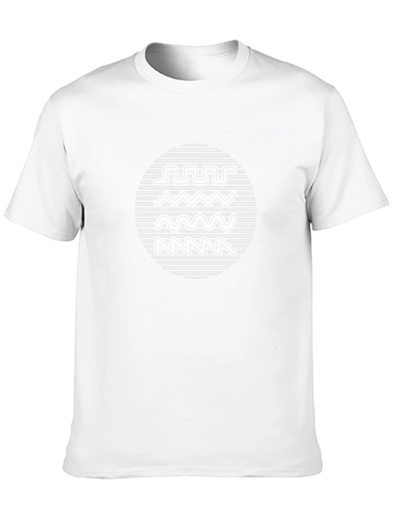 Black T-Shirt with Abstract Wave Graphic