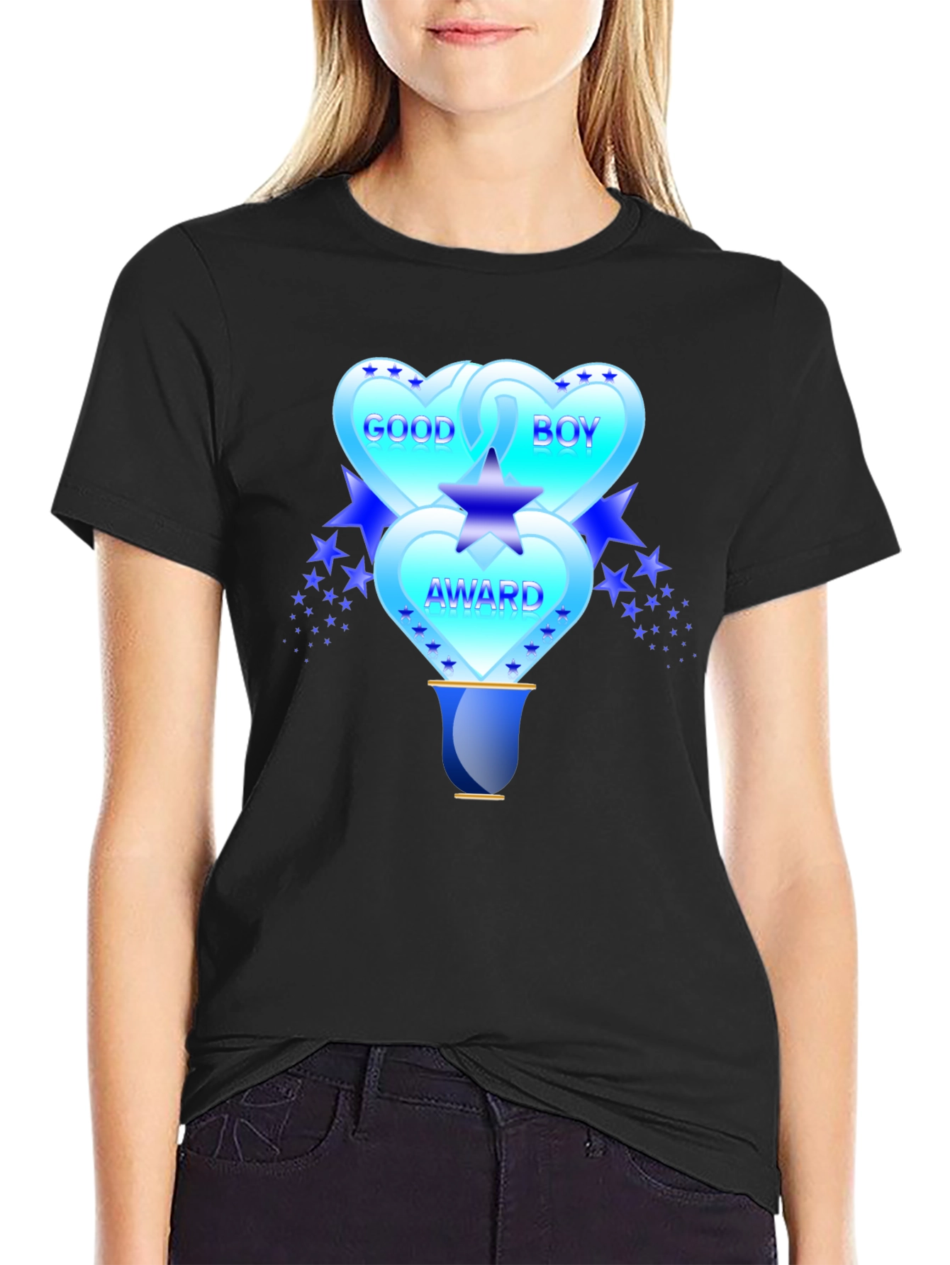 Good Boy Award Graphic T-Shirt - Mens Black Tee