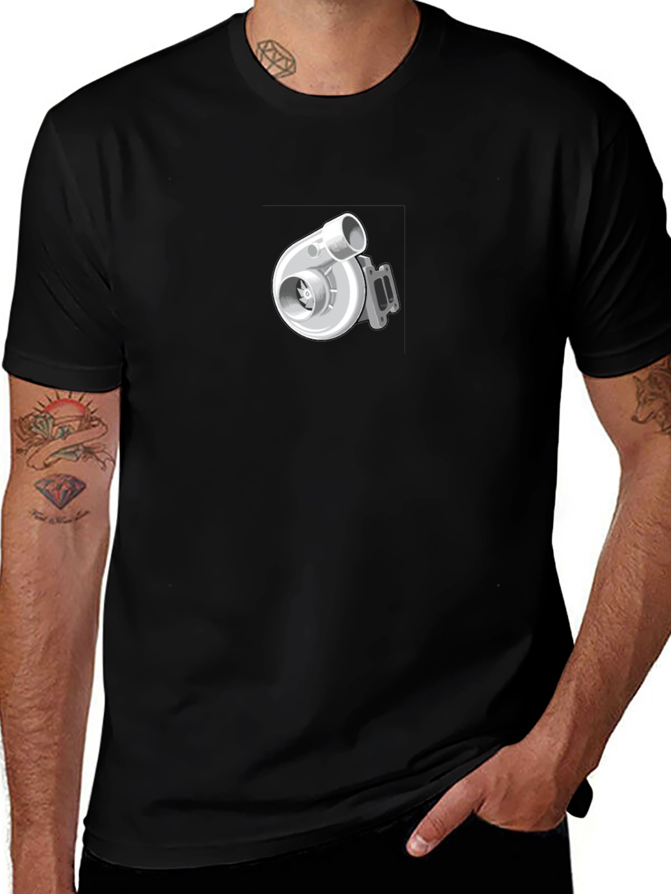 Turbo Graphic T-Shirt - Black Cotton Tee