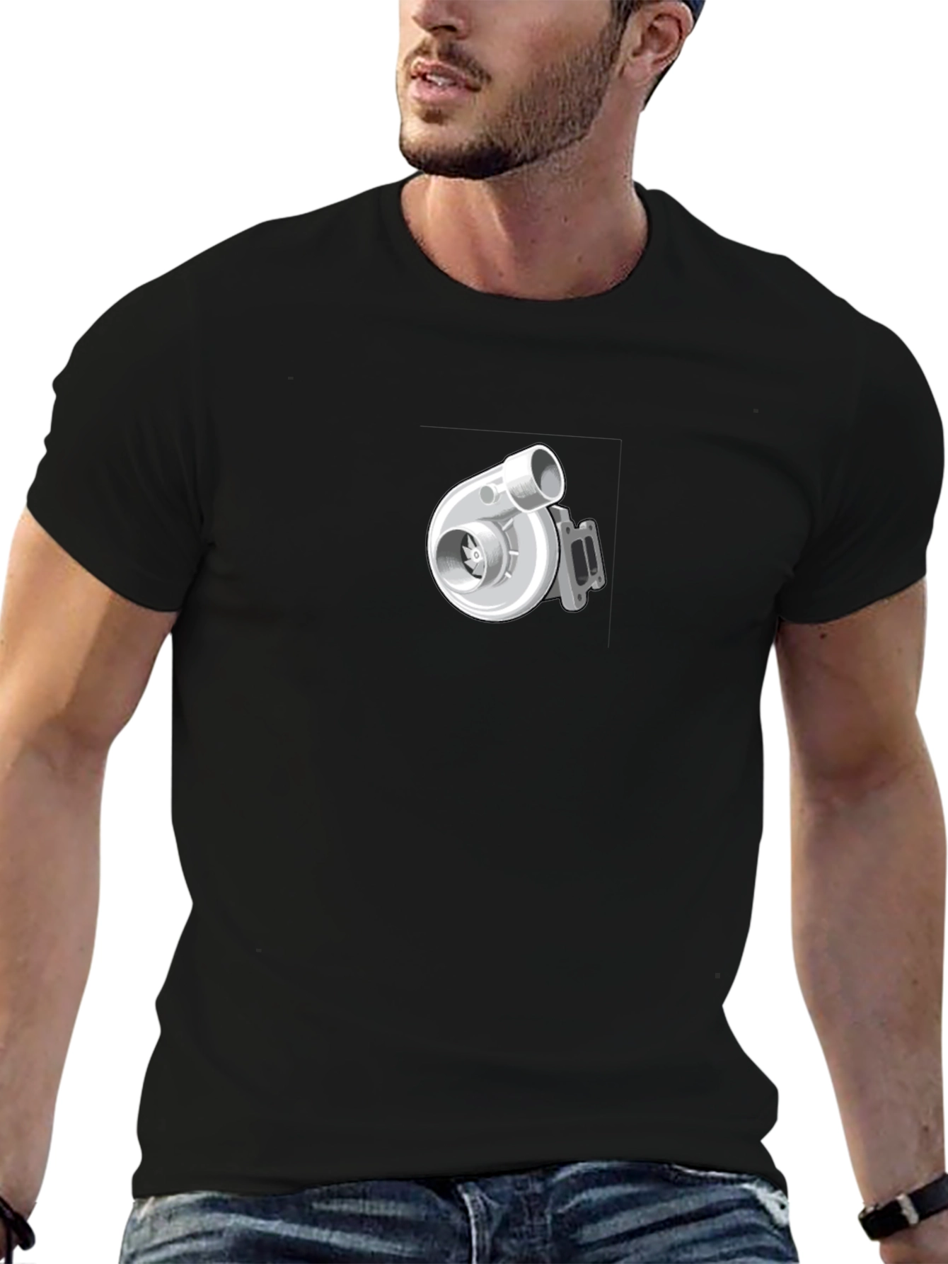 Turbo Graphic T-Shirt - Black Cotton Tee