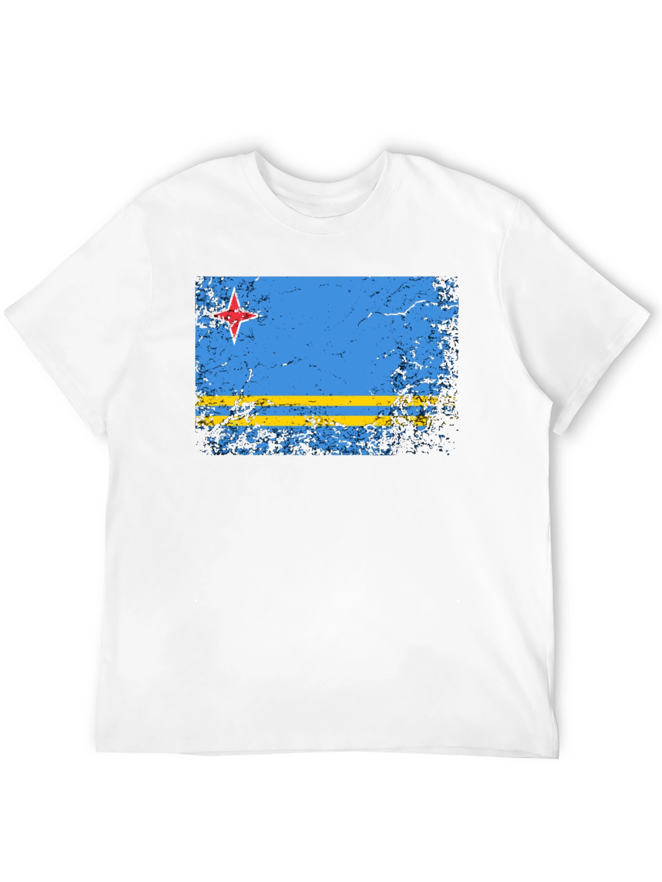 Aruba Flag Distressed T-Shirt - Island Pride Tee