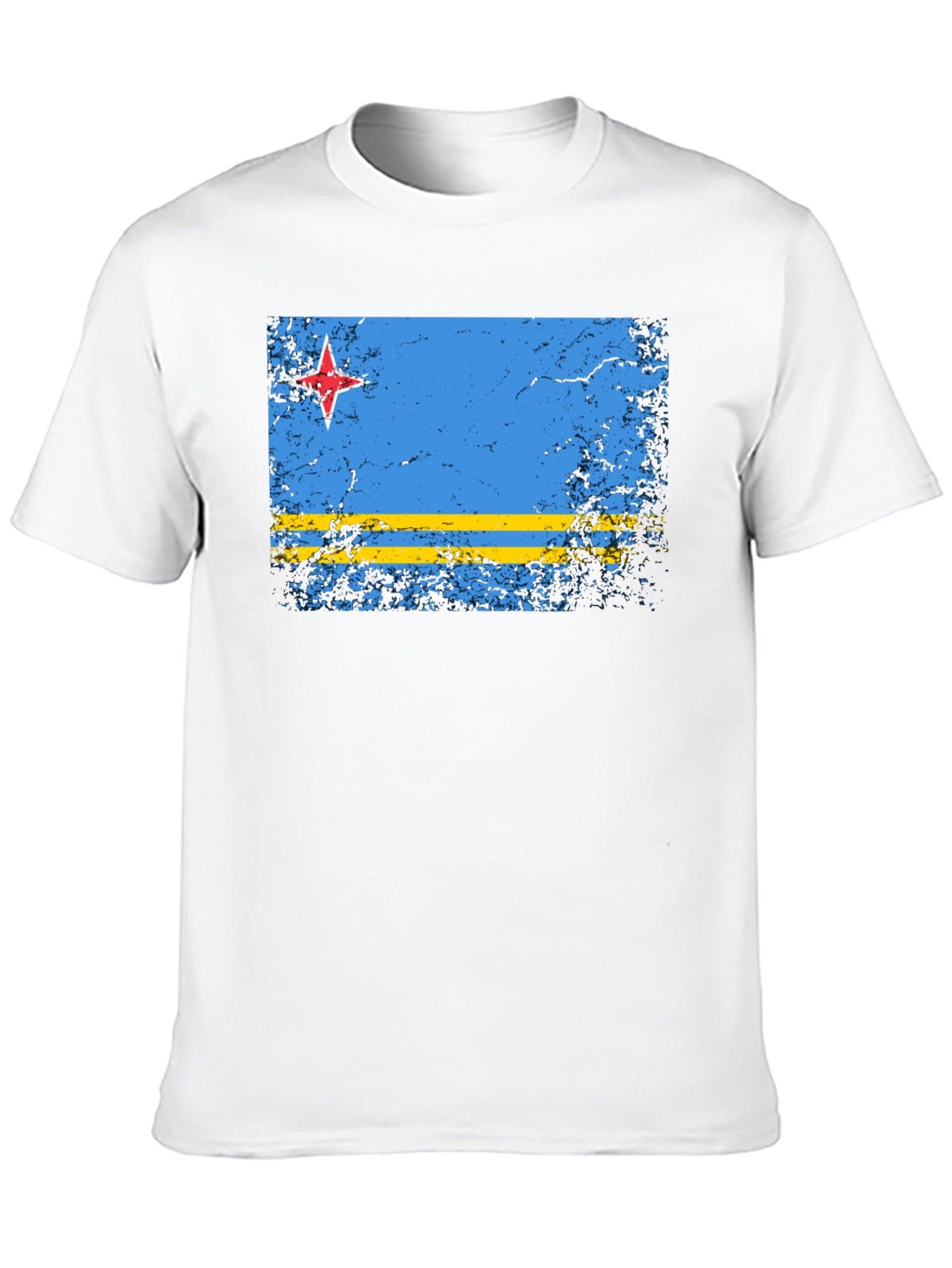 Aruba Flag Distressed T-Shirt - Island Pride Tee