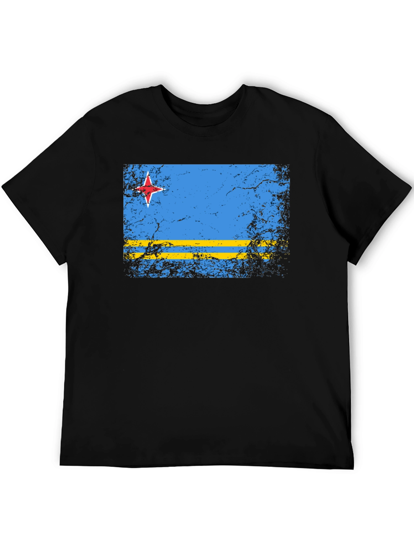 Aruba Flag Distressed T-Shirt - Island Pride Tee