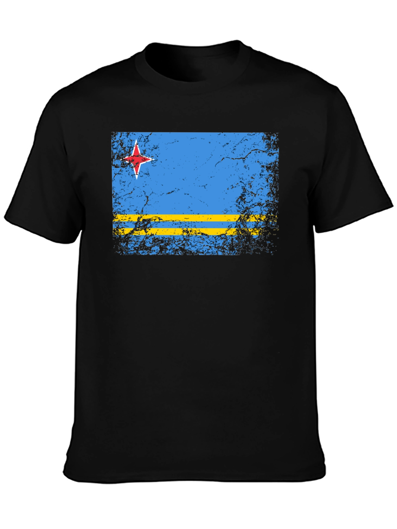 Aruba Flag Distressed T-Shirt - Island Pride Tee