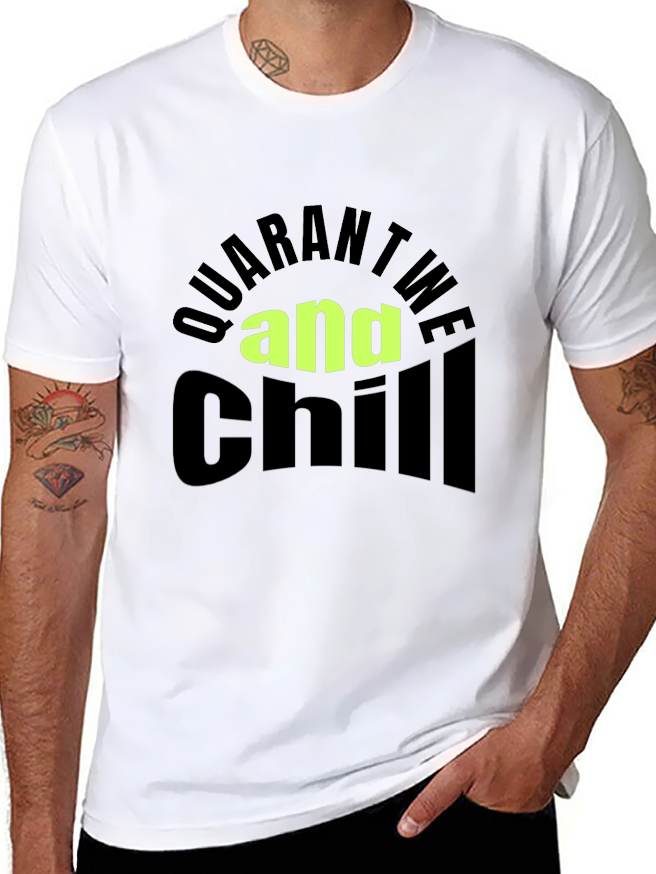 Quarantine and Chill Black T-Shirt