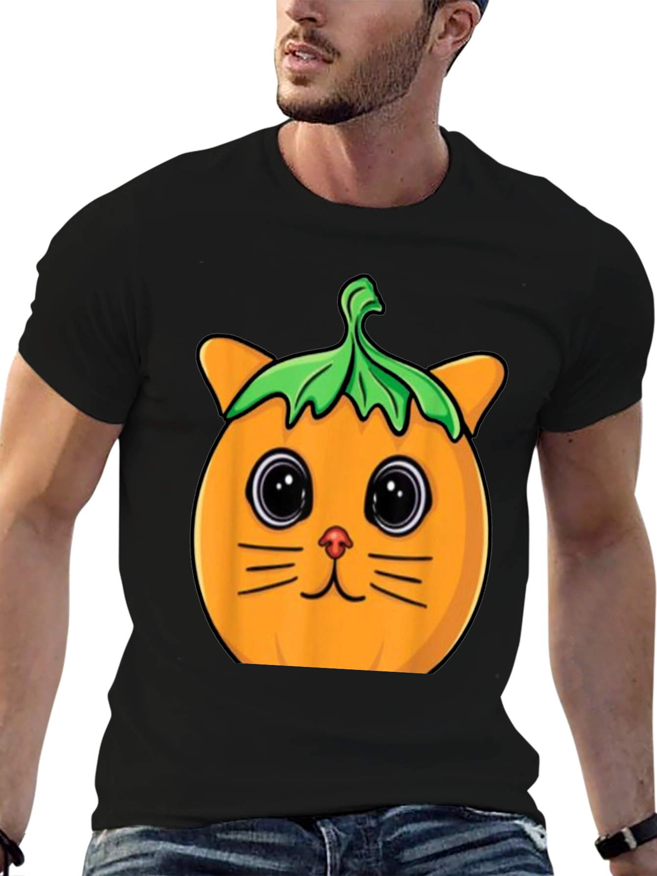 Pumpkin Cat T-Shirt - Halloween Cute Spooky