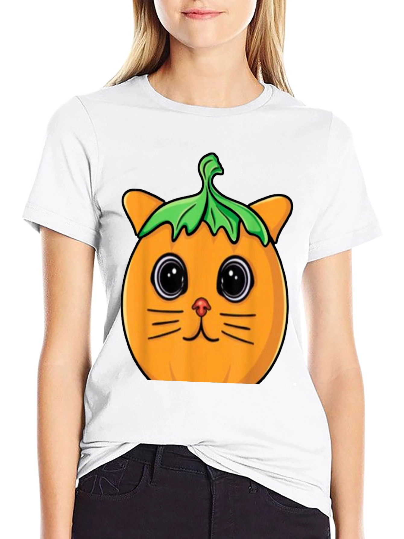 Pumpkin Cat T-Shirt - Halloween Cute Spooky