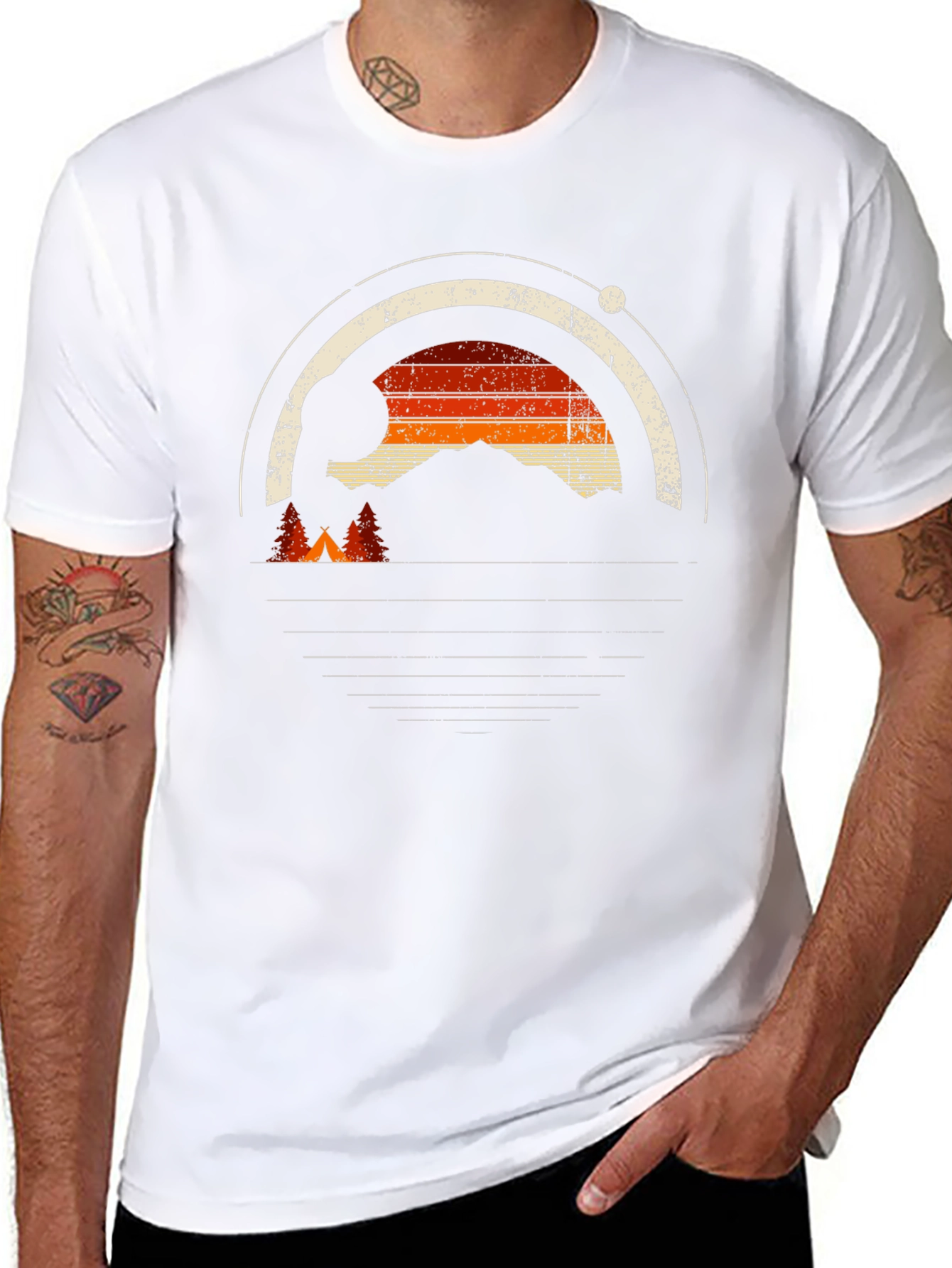 Retro Camping Adventure Graphic T-Shirt