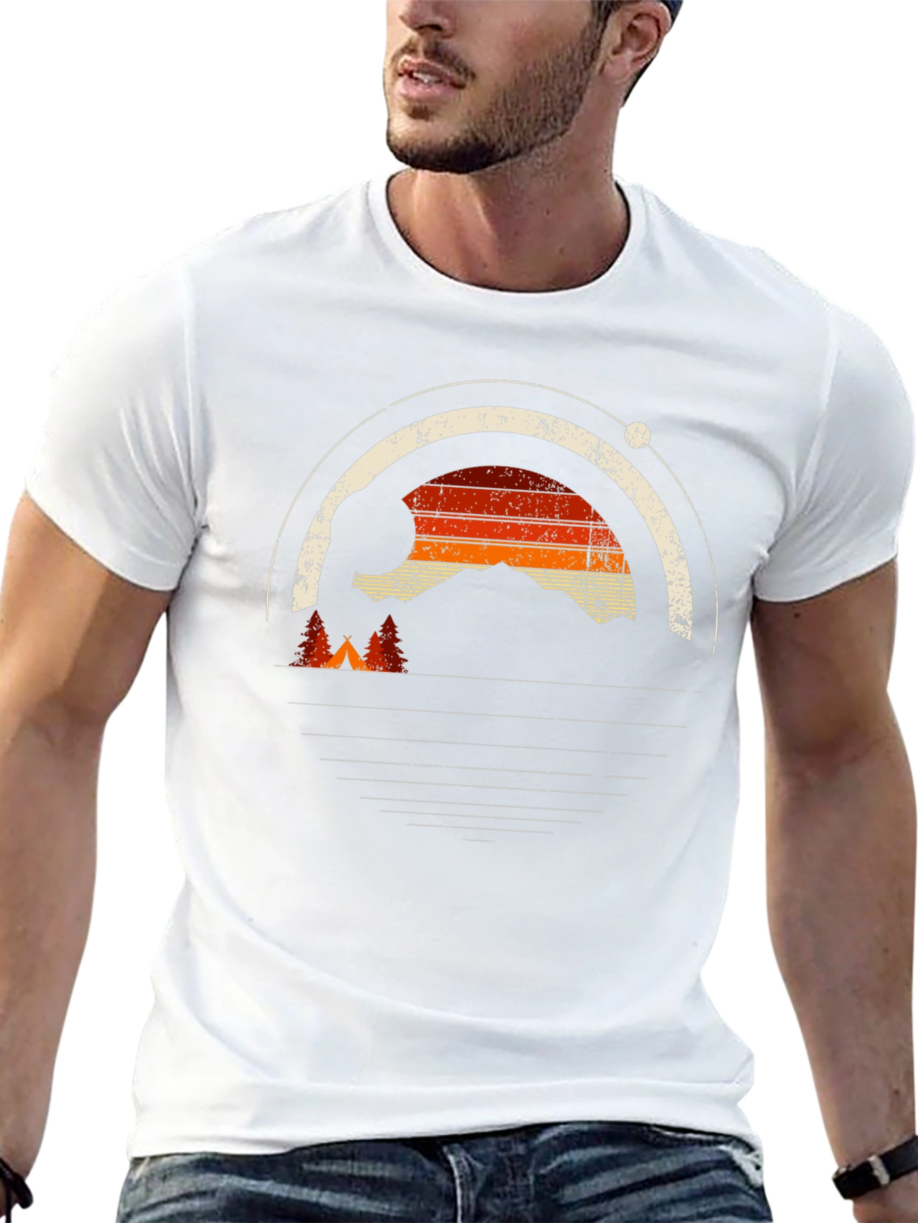 Retro Camping Adventure Graphic T-Shirt