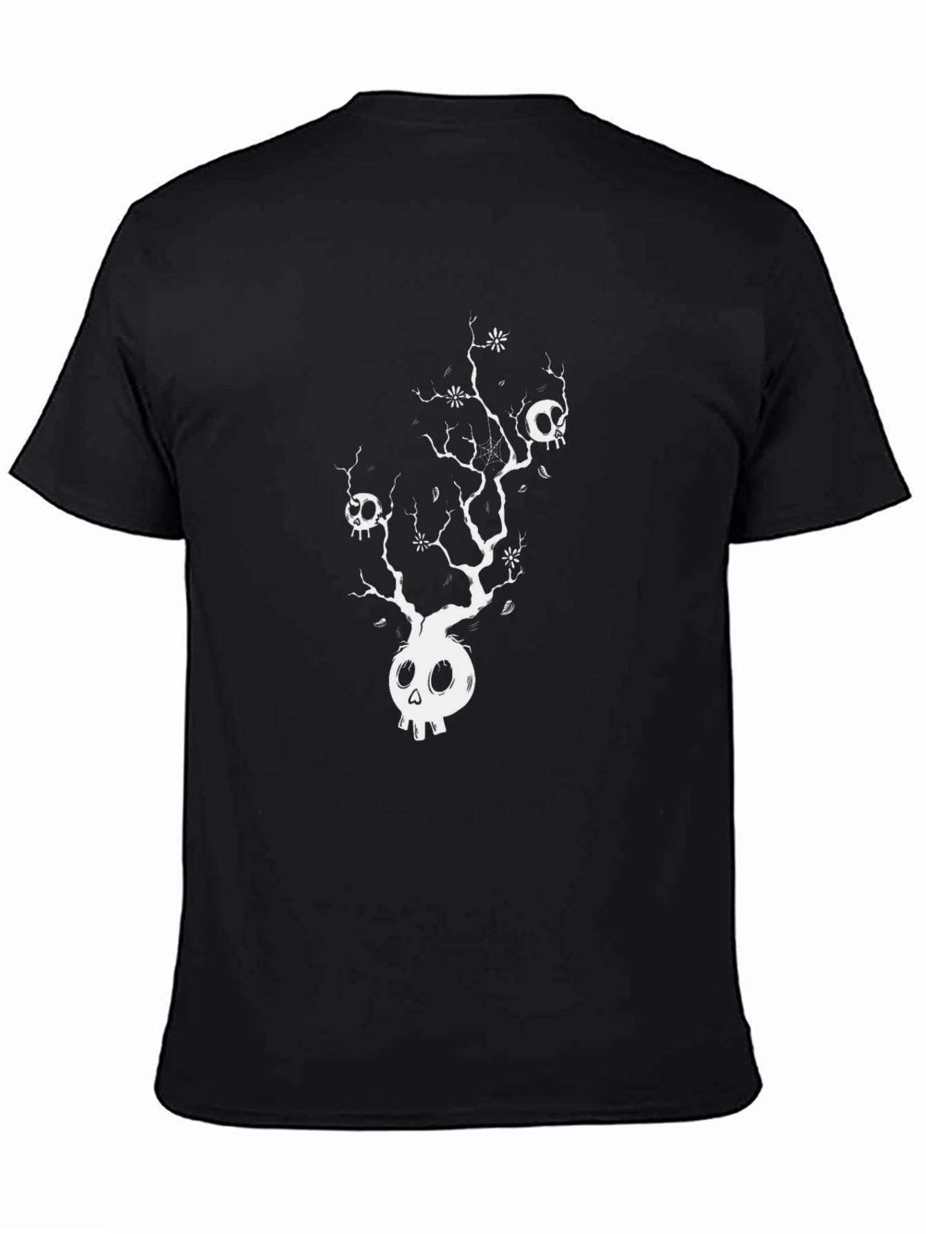 Skull Tree Graphic Tee - Unique Design Black T-Shirt