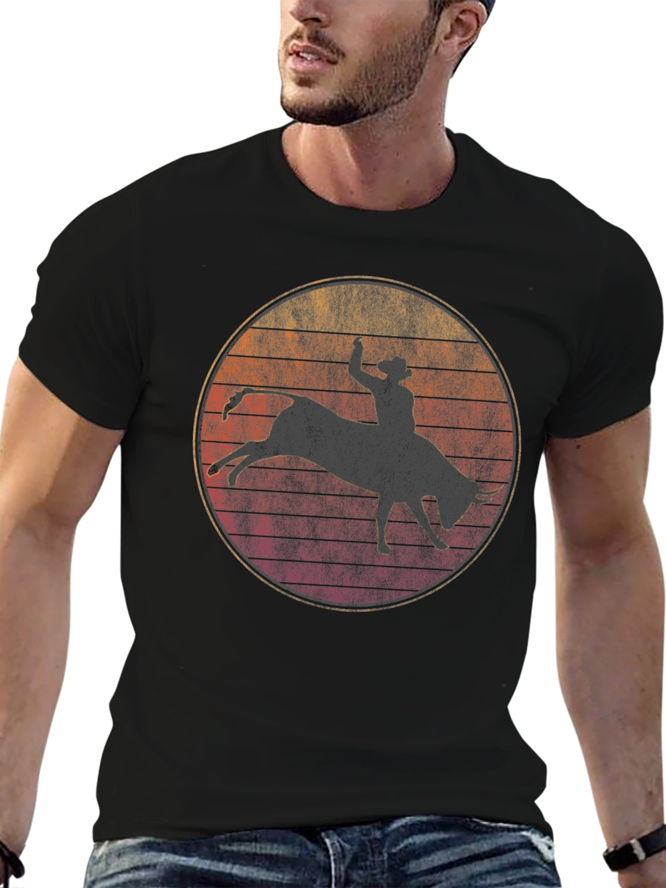 Rodeo Bull Rider Graphic T-Shirt