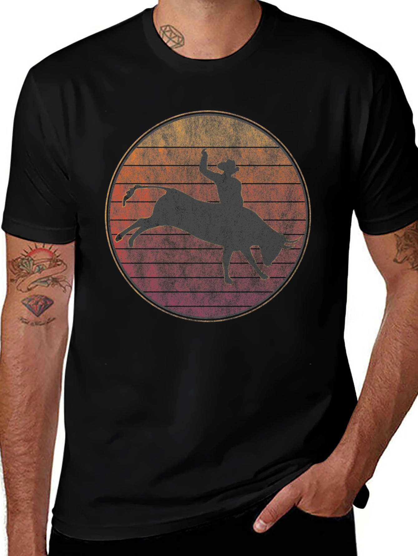 Rodeo Bull Rider Graphic T-Shirt