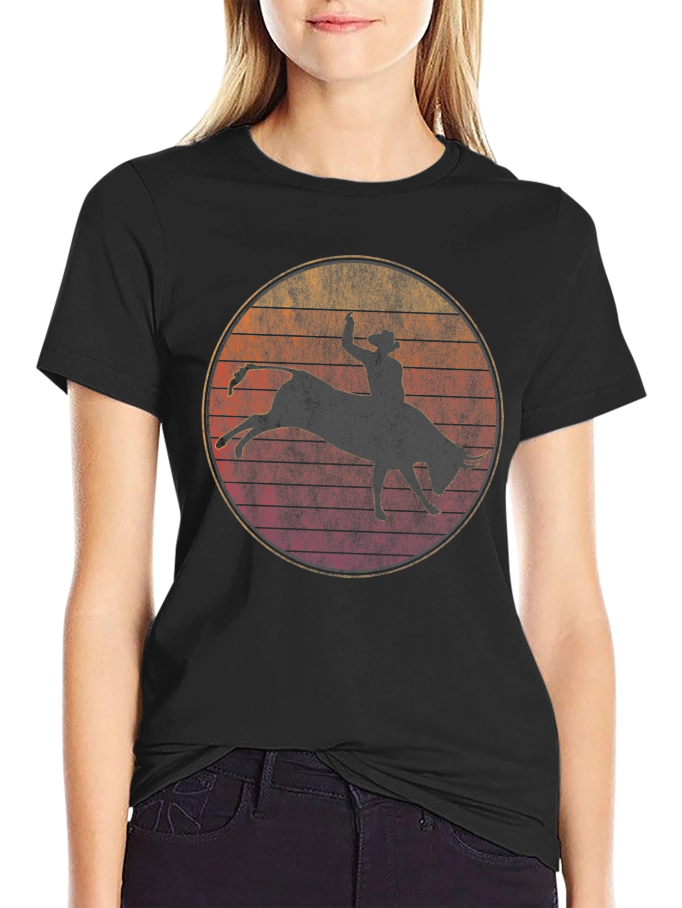 Rodeo Bull Rider Graphic T-Shirt