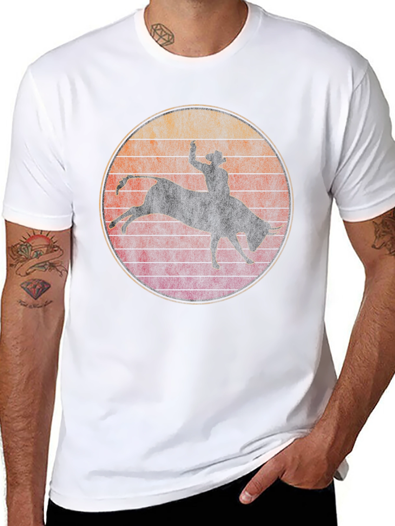 Rodeo Bull Rider Graphic T-Shirt