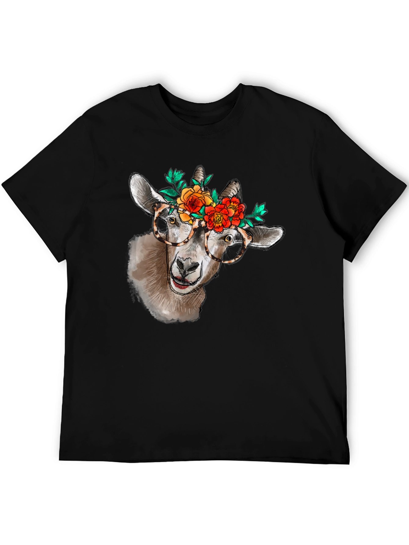 Goat with Flowers T-Shirt