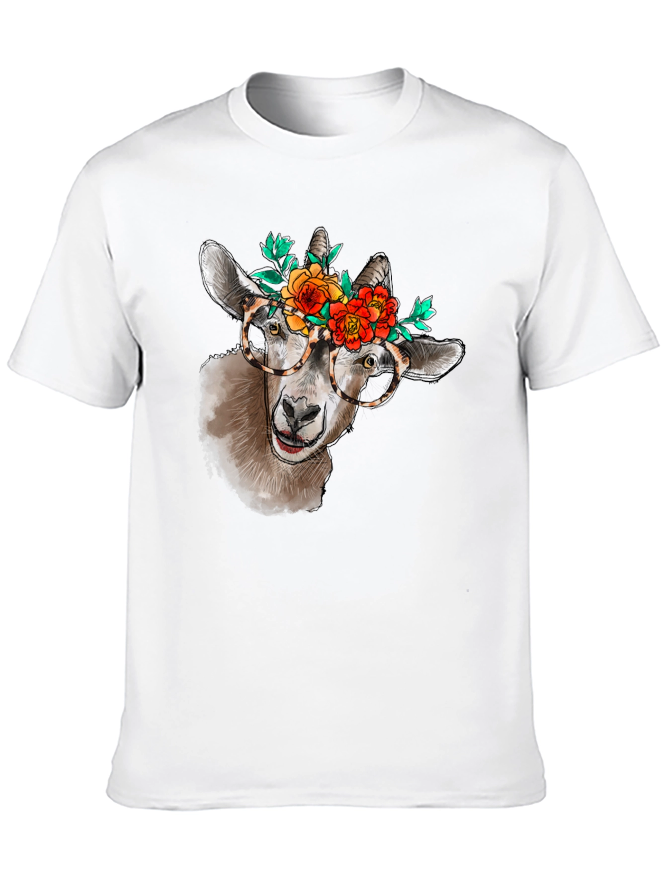 Goat with Flowers T-Shirt