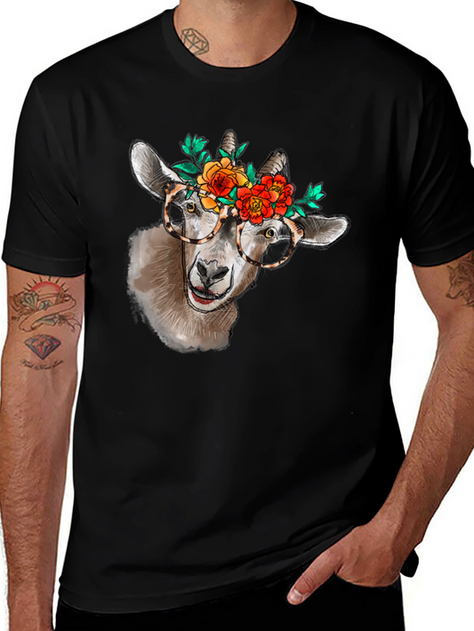 Goat with Flowers T-Shirt