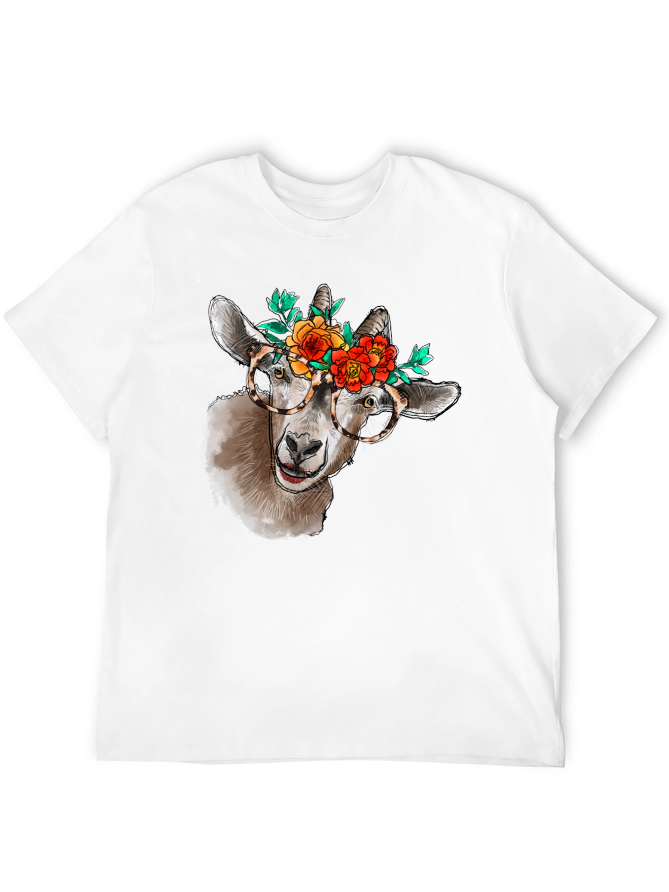 Goat with Flowers T-Shirt