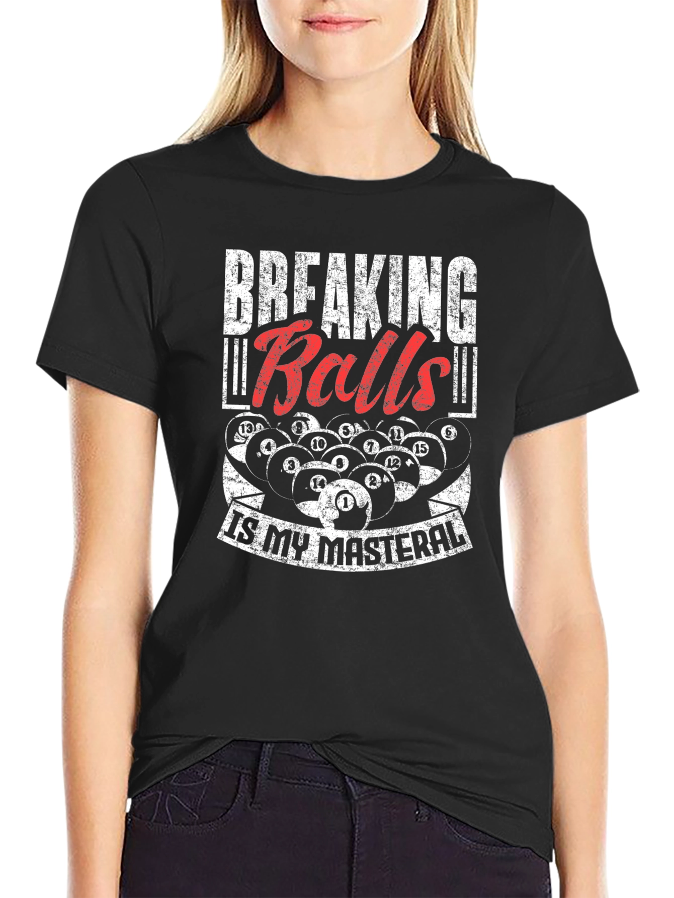 Breaking Balls T-Shirt - Funny Billiards Pool Player Tee