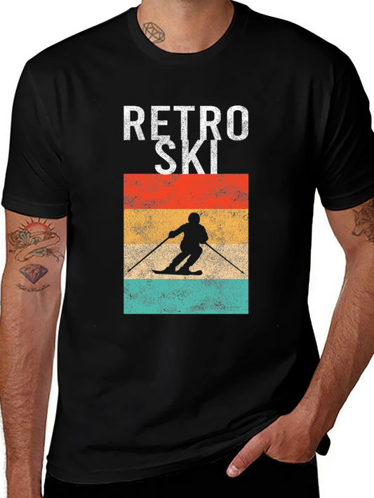 Retro Ski Silhouette T-Shirt - Vintage Style
