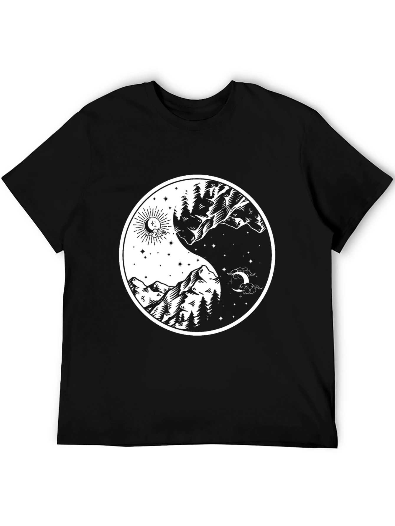 Yin Yang Nature Graphic T-Shirt