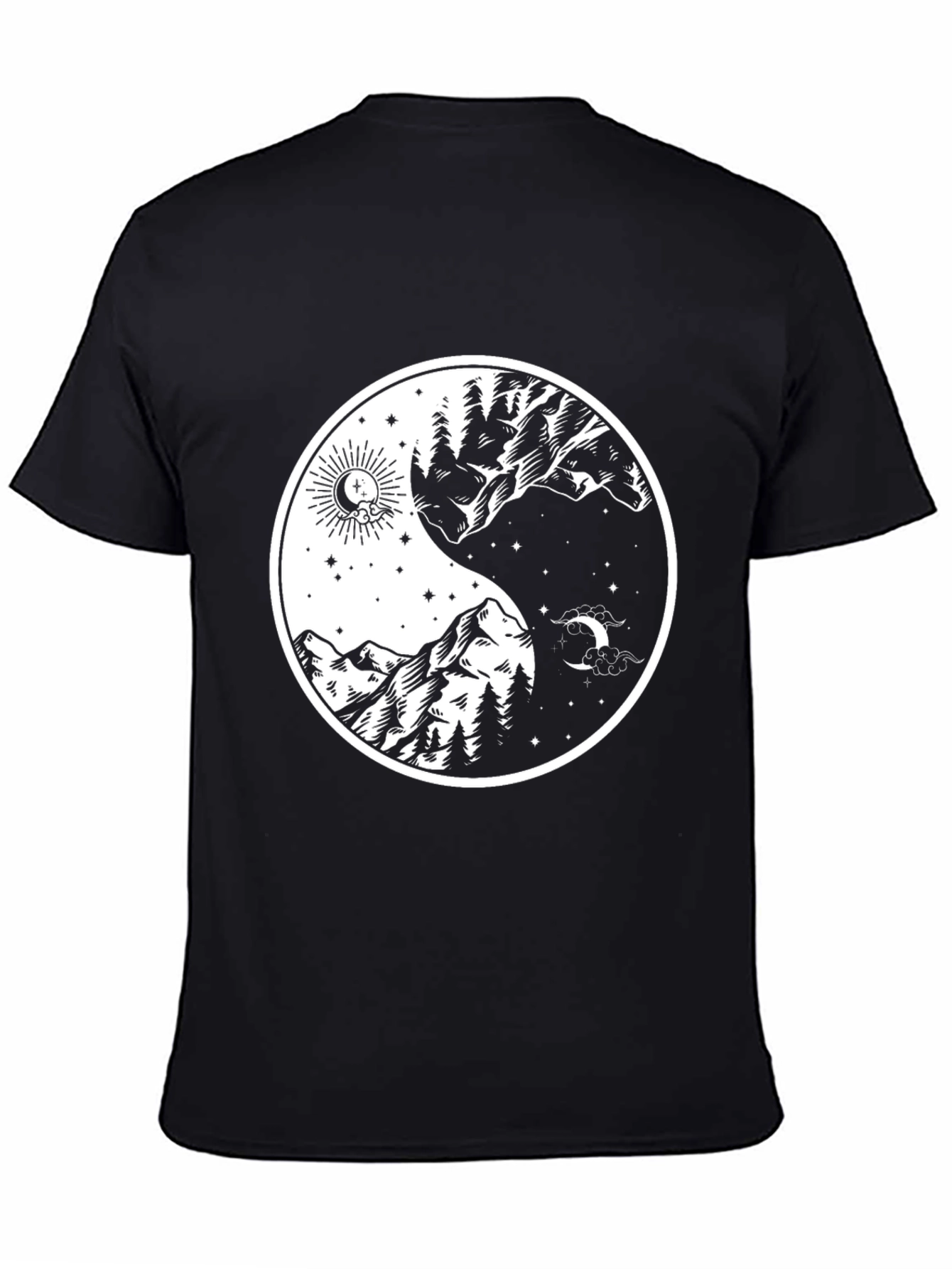 Yin Yang Nature Graphic T-Shirt