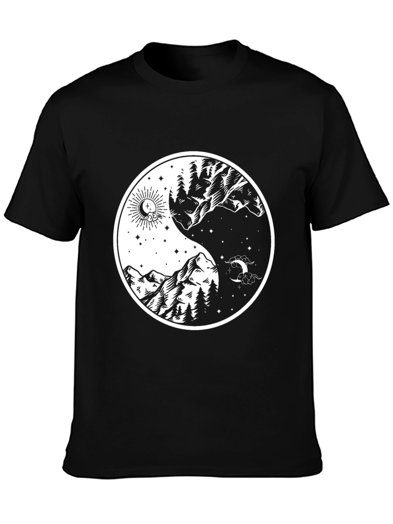 Yin Yang Nature Graphic T-Shirt