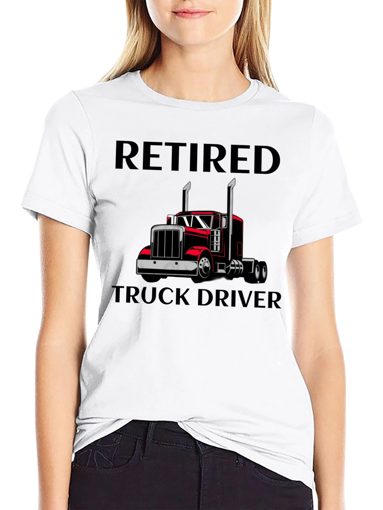 Retired Truck Driver T-Shirt - Black