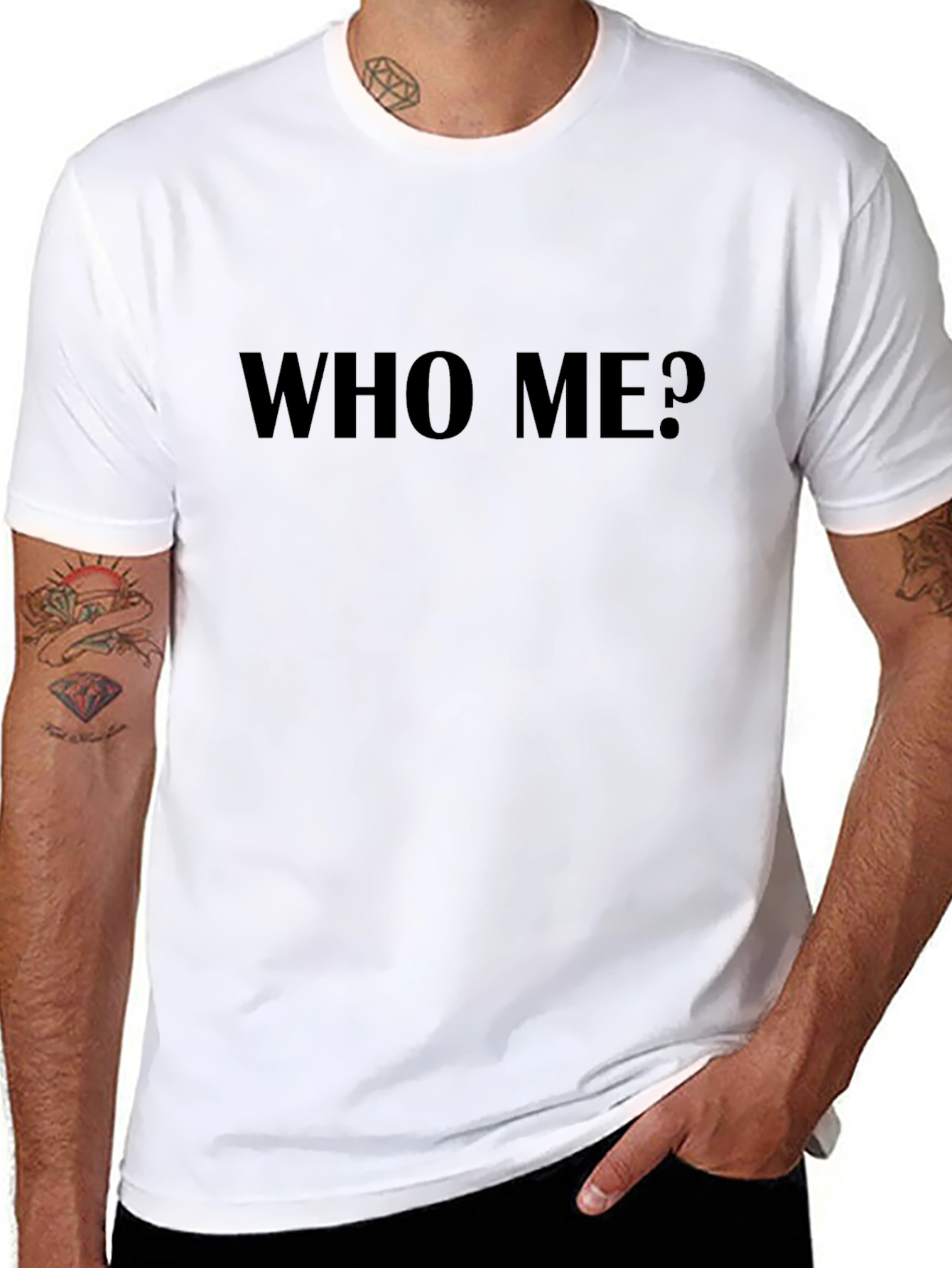 Who Me? Graphic T-Shirt - Casual Cotton Tee