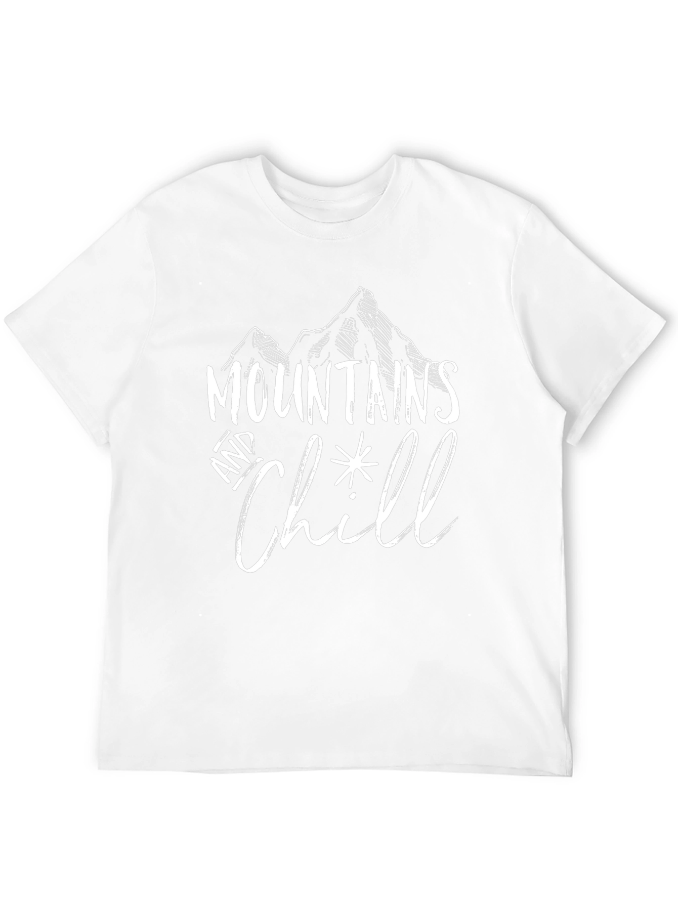 Mountains and Chill Black Graphic Tee