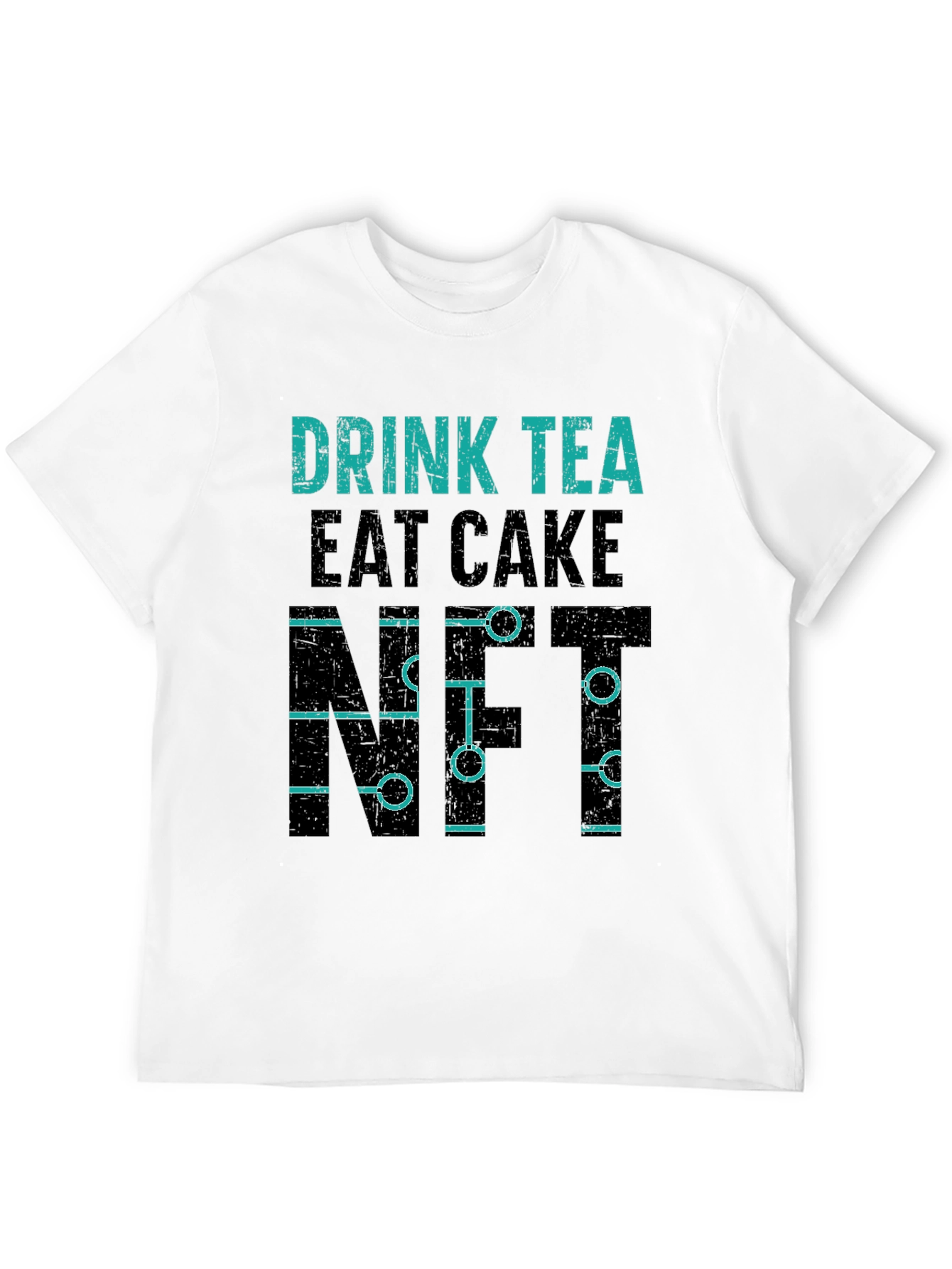 Drink Tea Eat Cake NFT Black T-Shirt