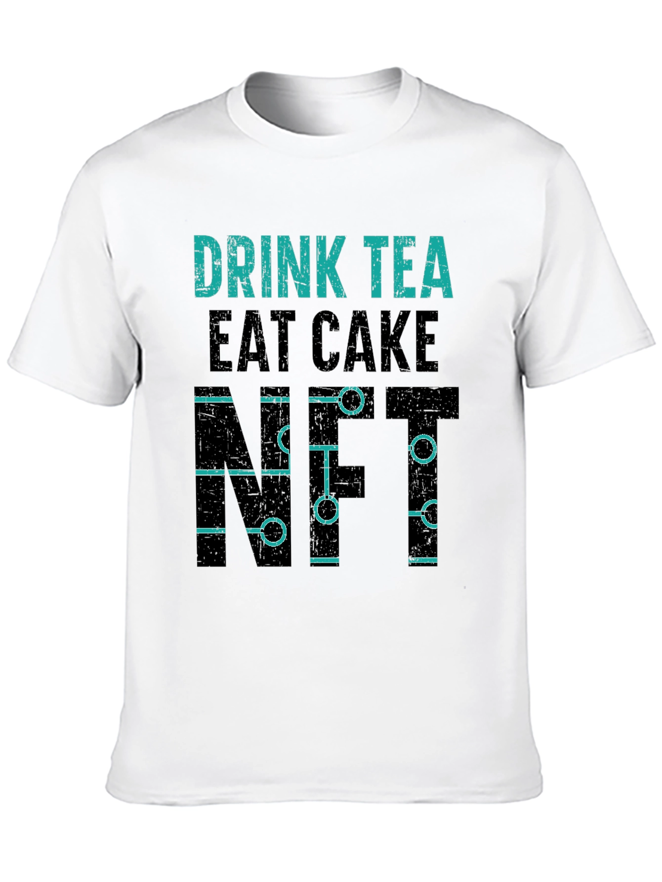 Drink Tea Eat Cake NFT Black T-Shirt