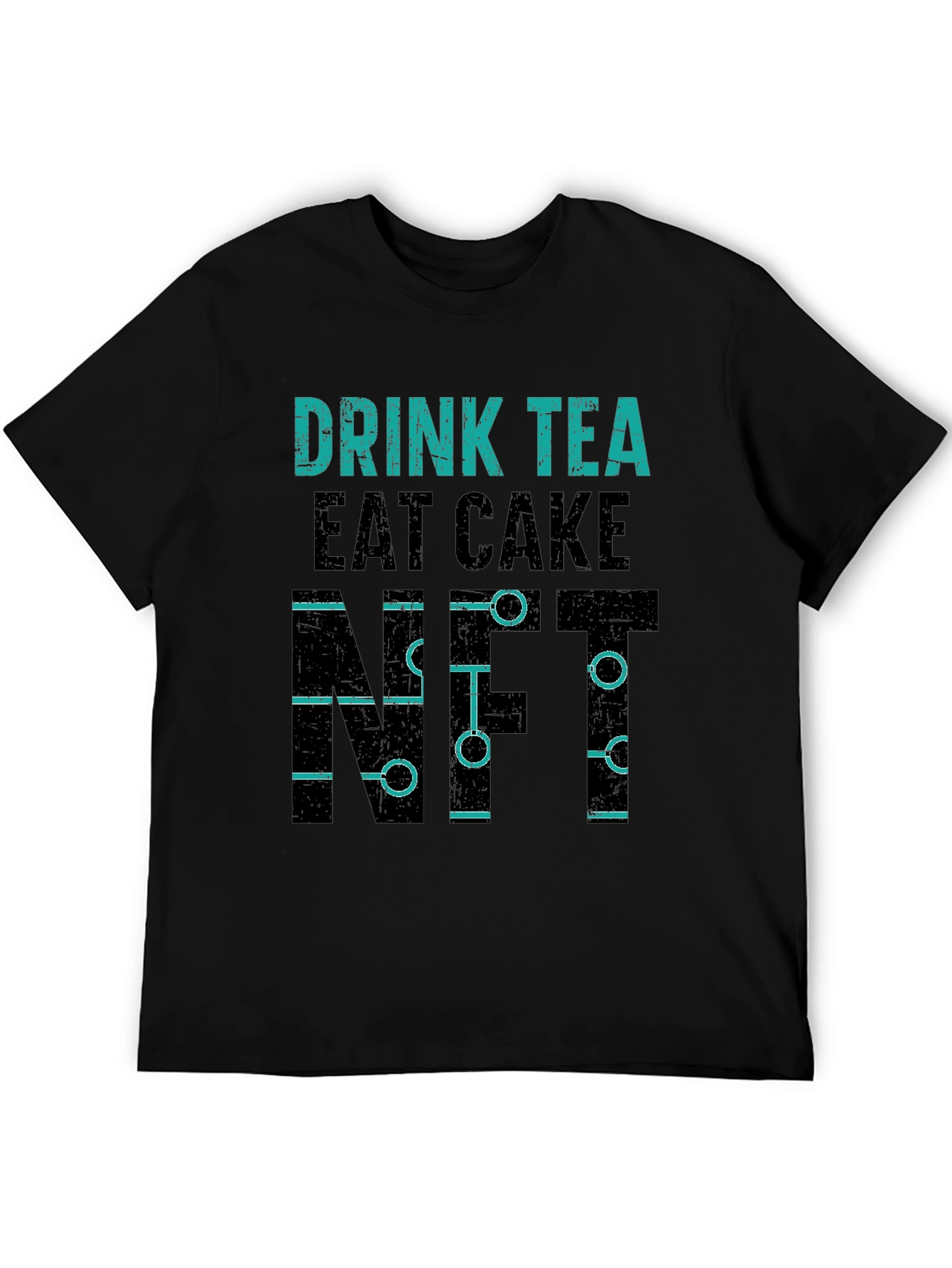 Drink Tea Eat Cake NFT Black T-Shirt
