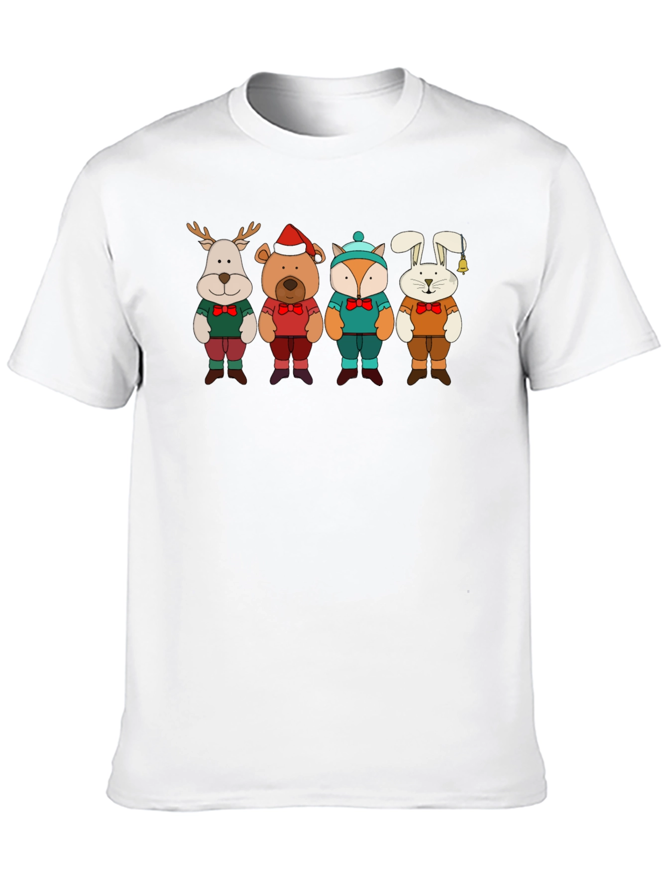 Festive Animal Crewneck T-Shirt