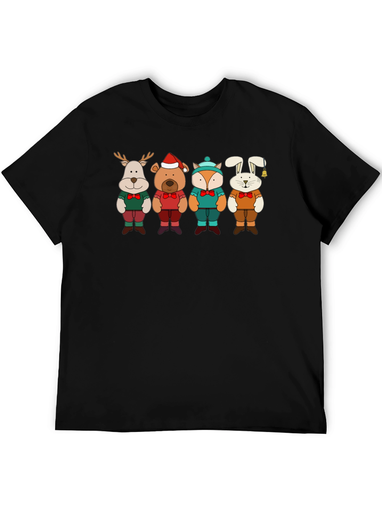 Festive Animal Crewneck T-Shirt