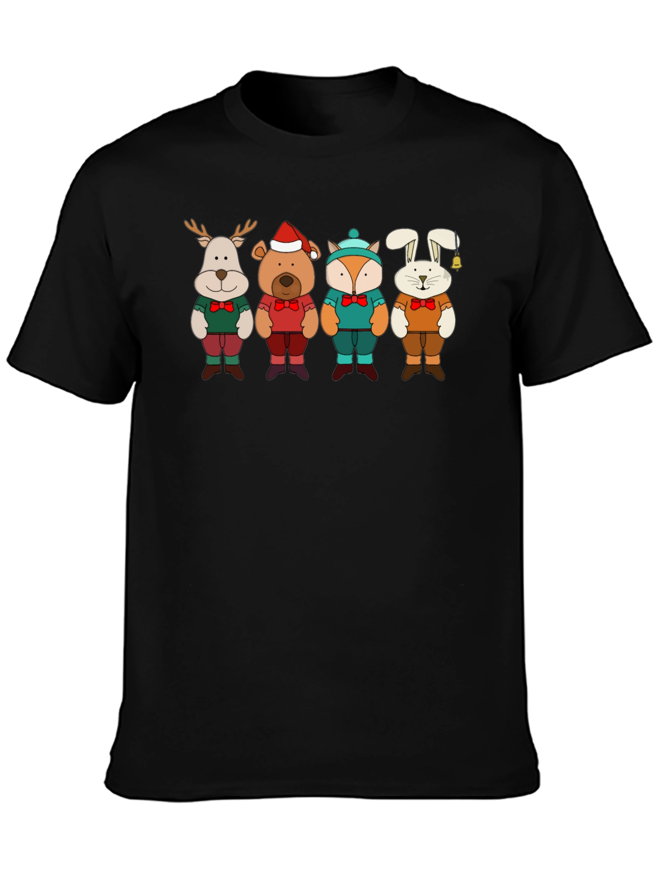 Festive Animal Crewneck T-Shirt