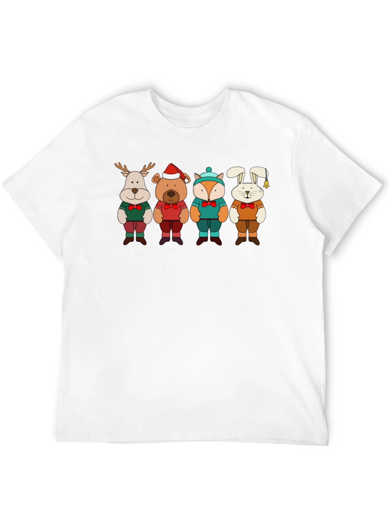 Festive Animal Crewneck T-Shirt