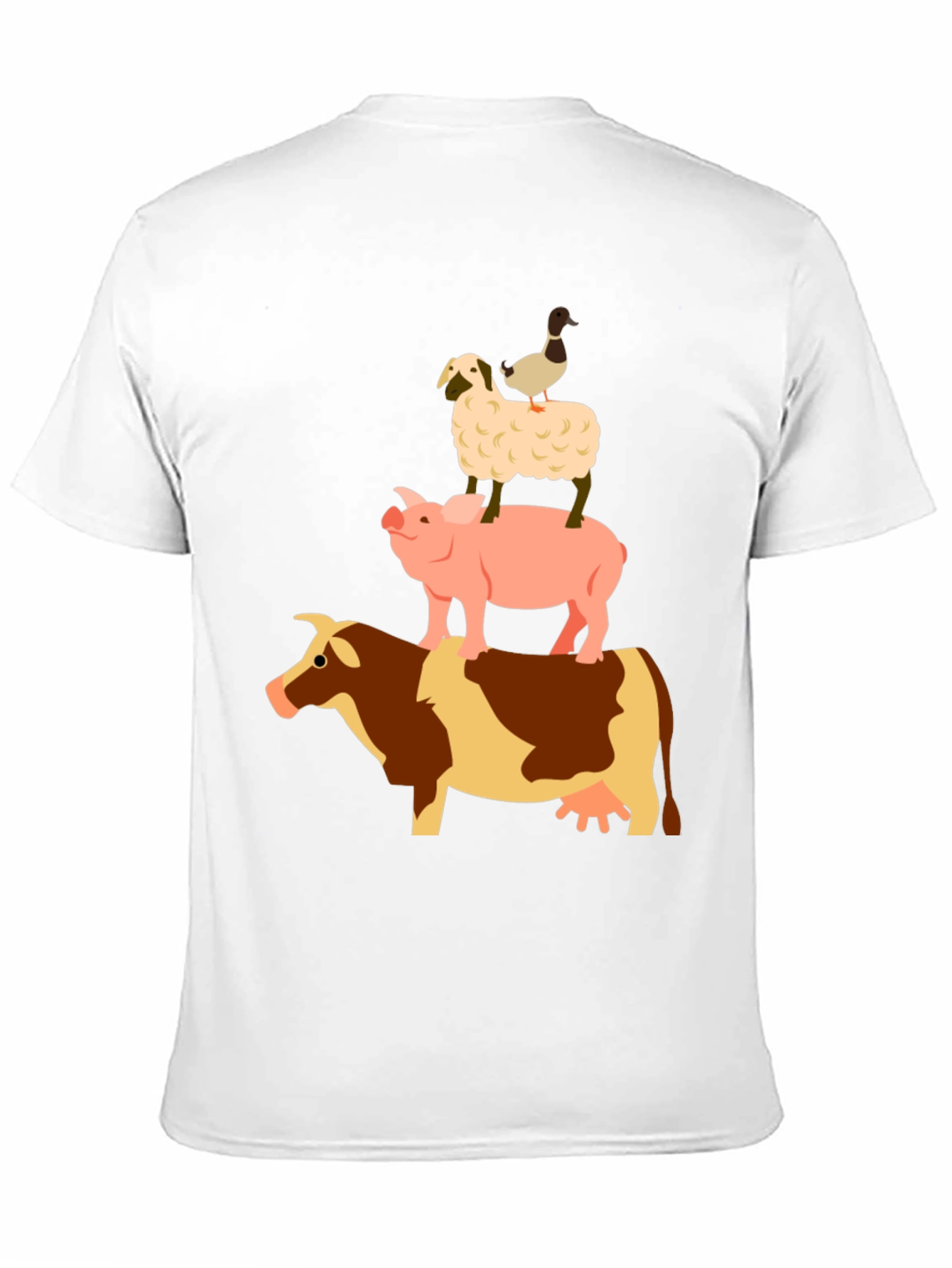 Farm Animal Stack Black T-Shirt