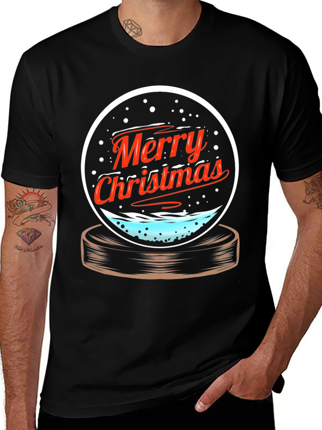 Merry Christmas Snow Globe T-Shirt