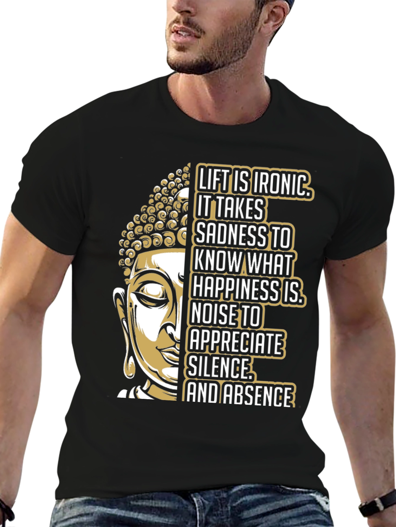 Buddha Ironic Life Graphic T-Shirt