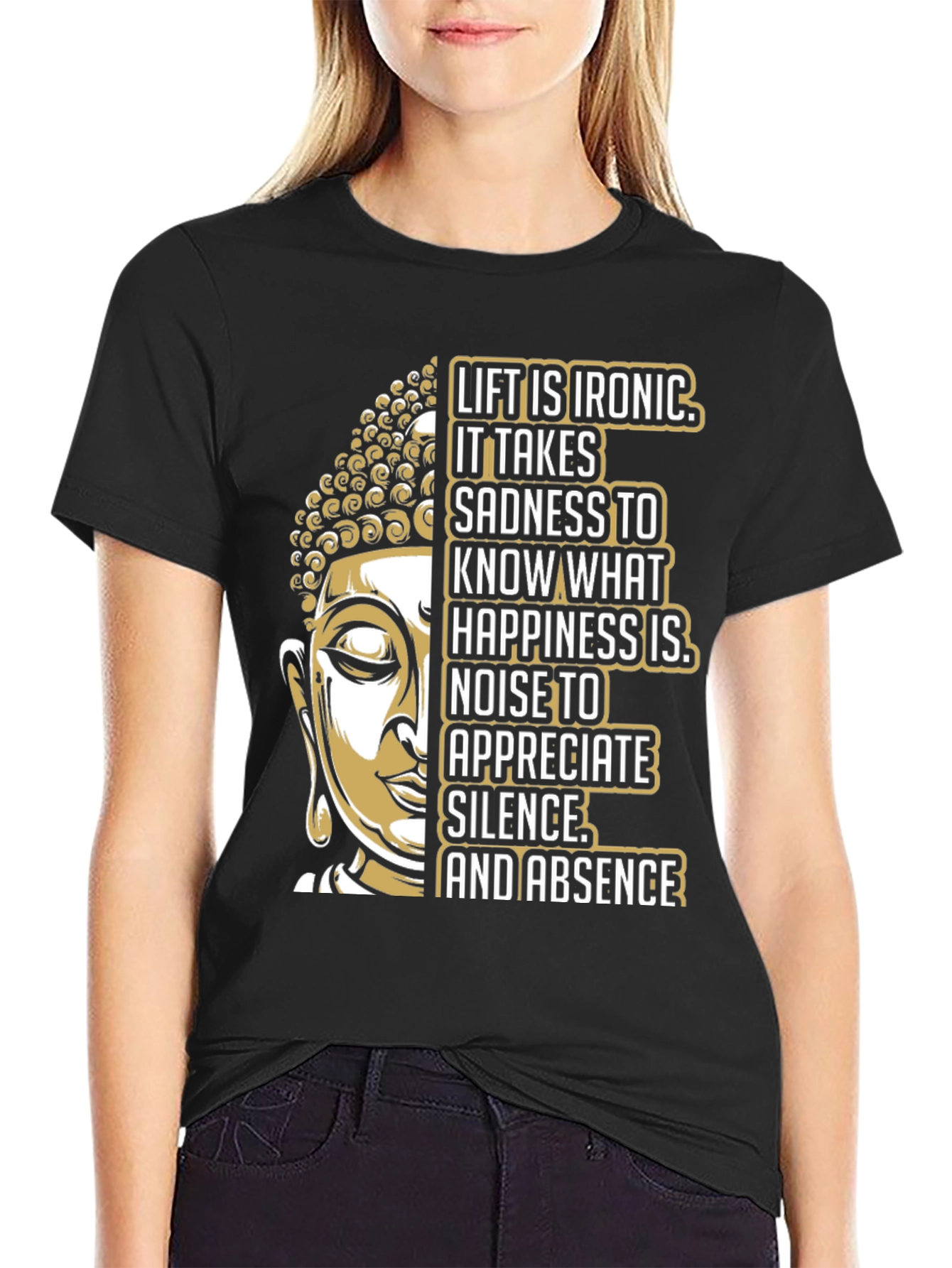 Buddha Ironic Life Graphic T-Shirt