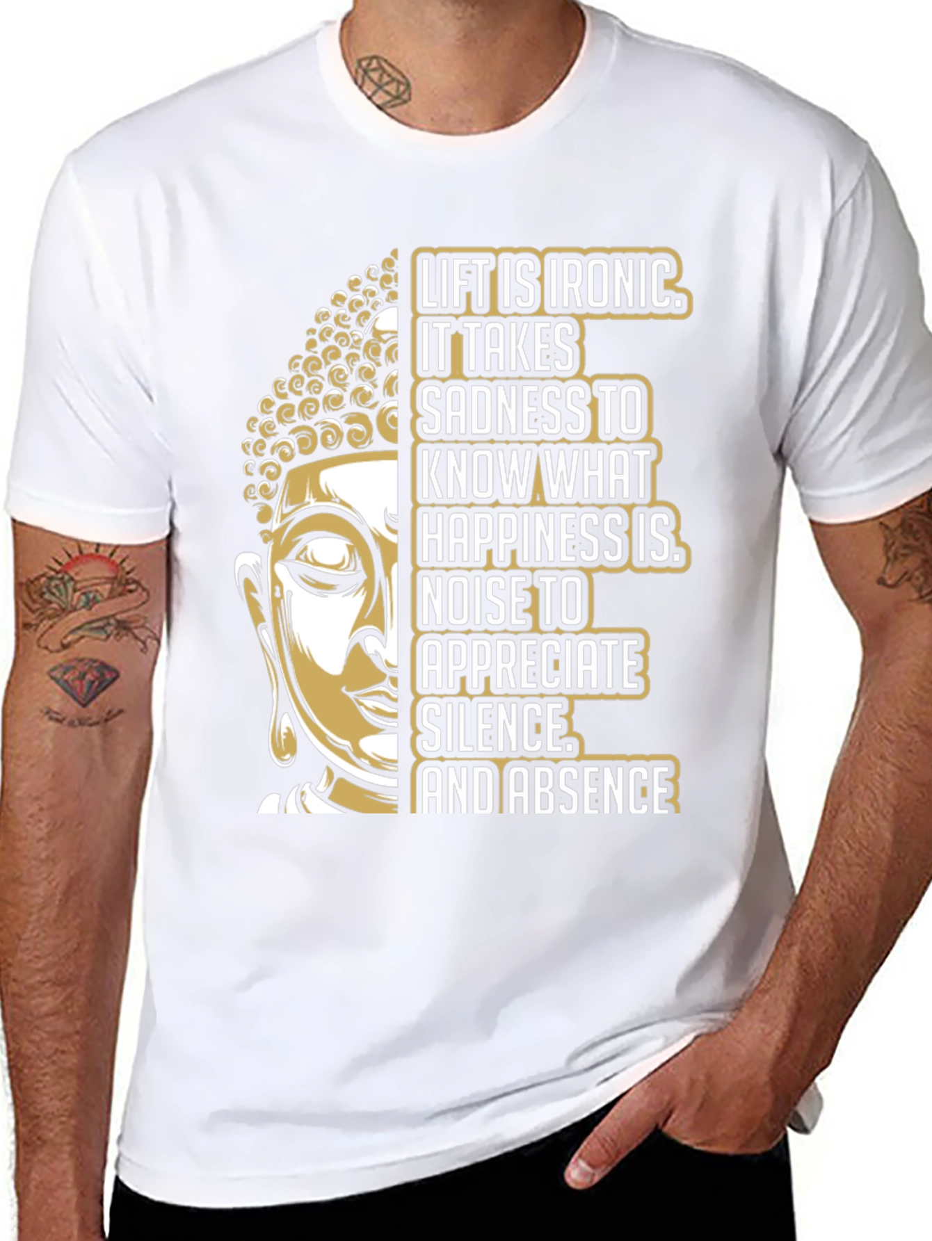 Buddha Ironic Life Graphic T-Shirt