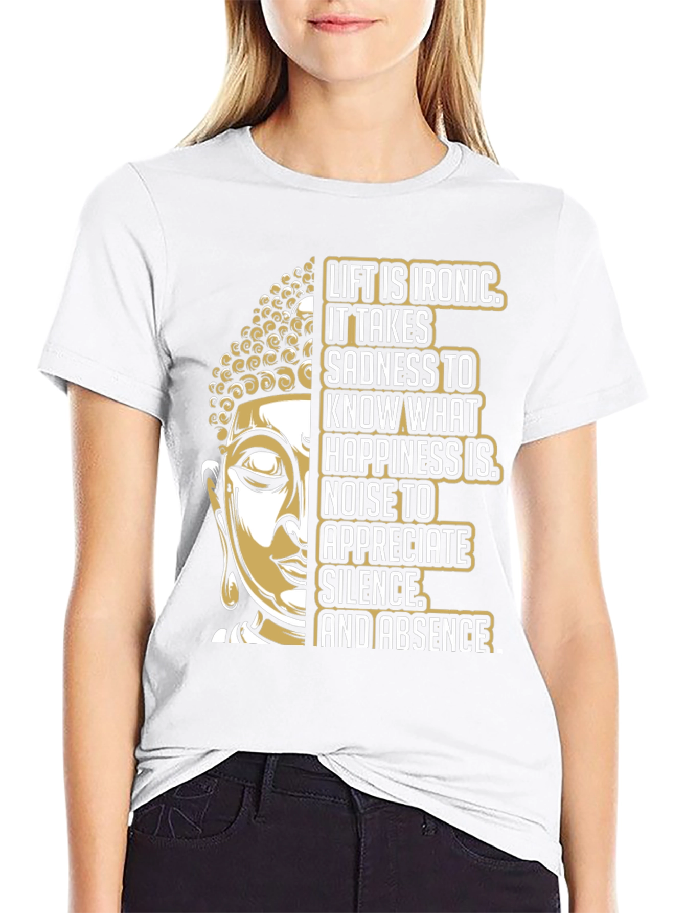 Buddha Ironic Life Graphic T-Shirt