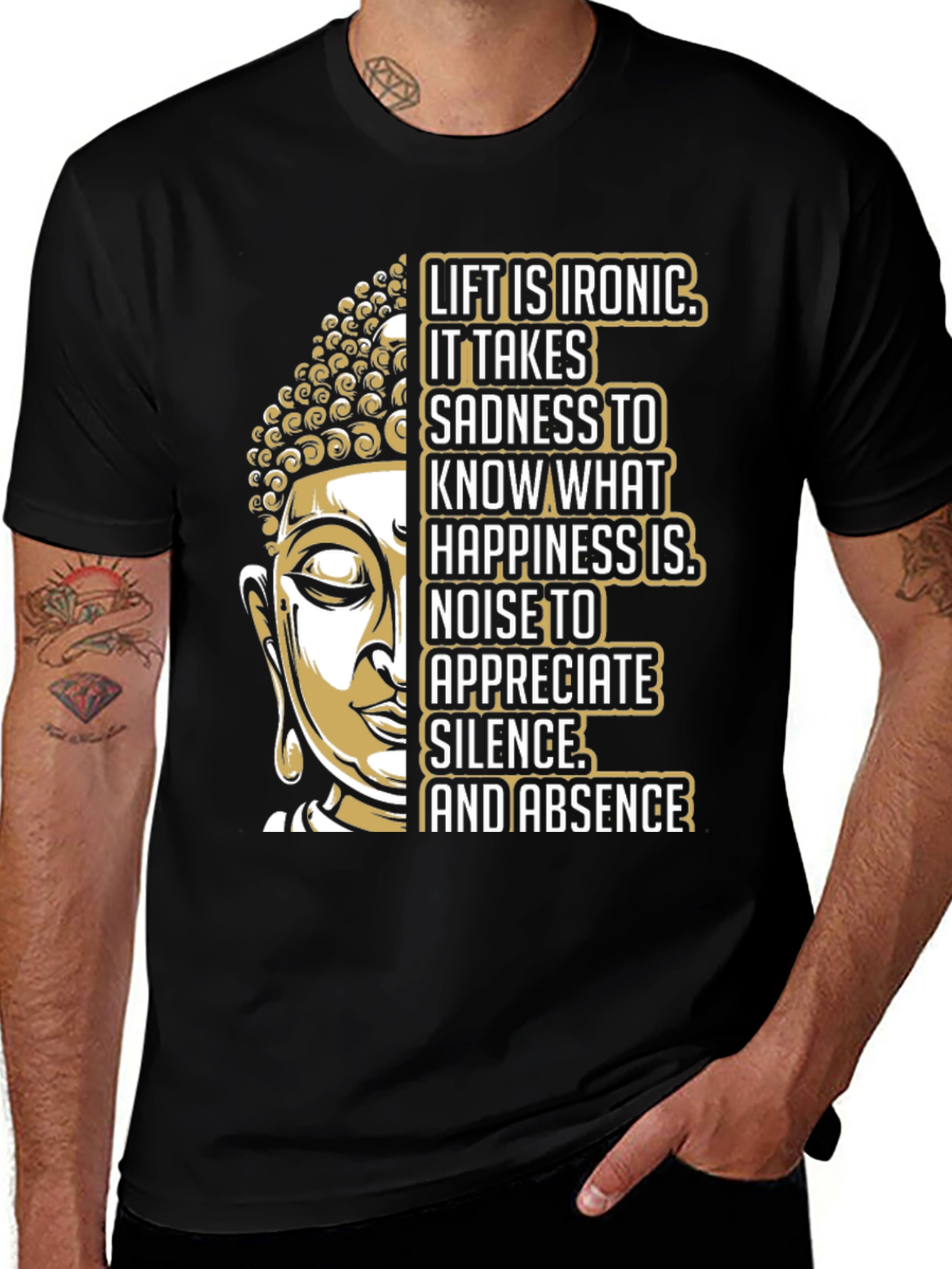 Buddha Ironic Life Graphic T-Shirt