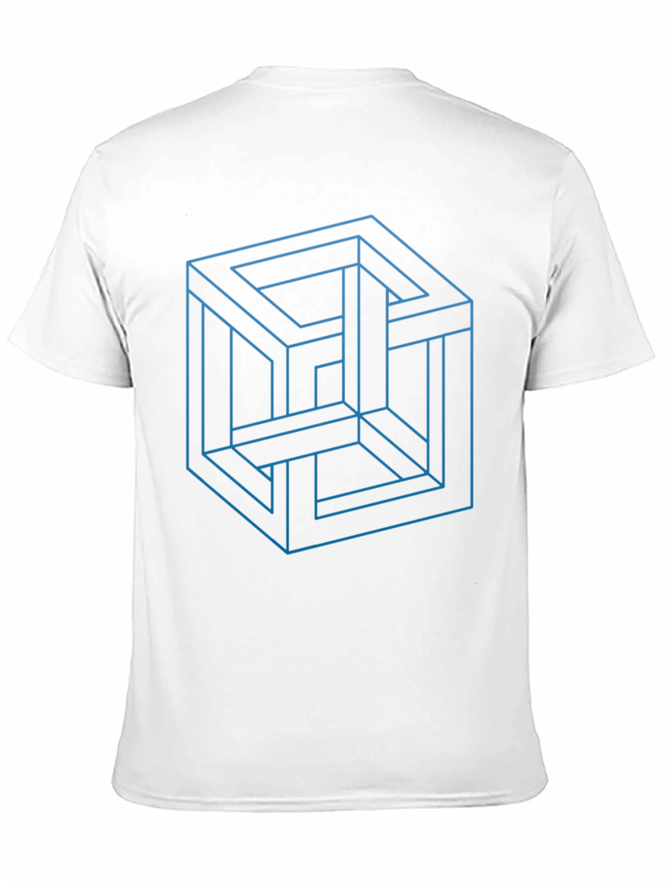 Impossible Cube Graphic Tee - Optical Illusion Design