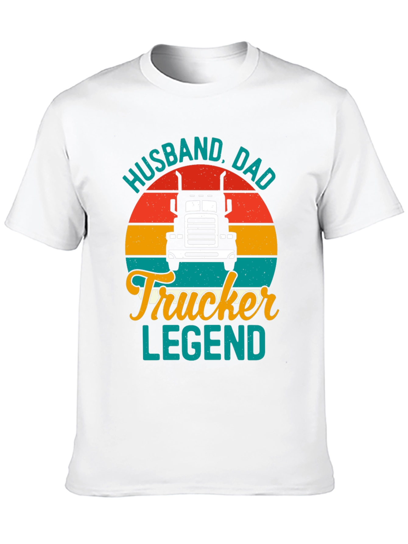 Husband Dad Trucker Legend Graphic T-Shirt