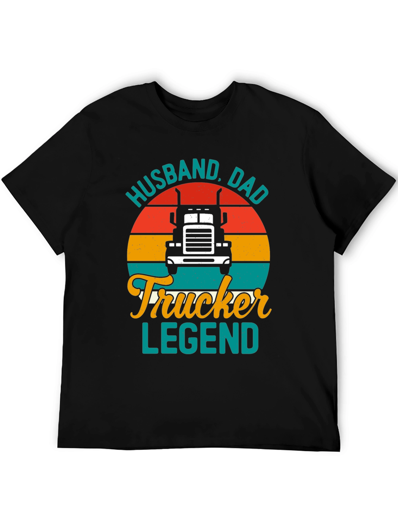 Husband Dad Trucker Legend Graphic T-Shirt