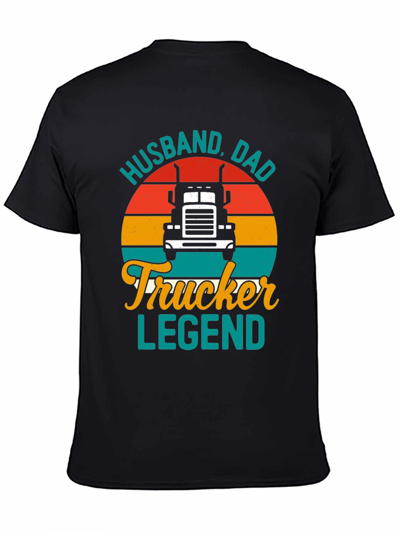 Husband Dad Trucker Legend Graphic T-Shirt