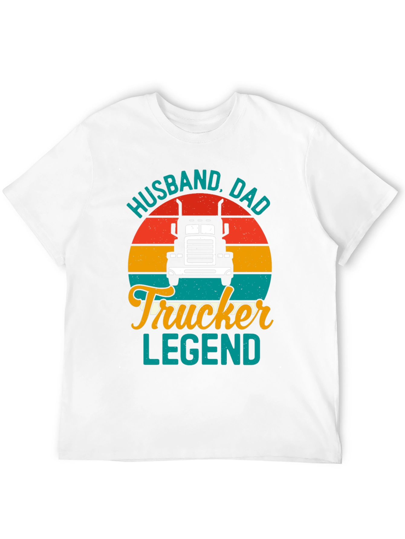 Husband Dad Trucker Legend Graphic T-Shirt